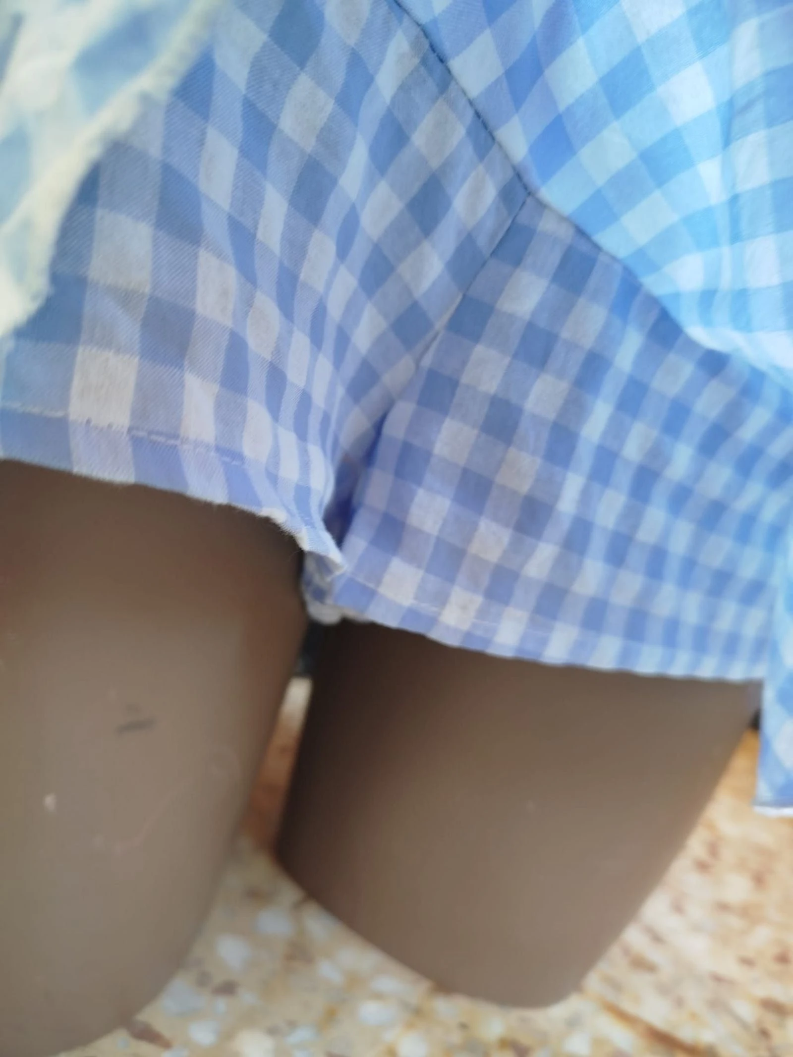 Saia de um único peça xadrez tamanho xs local 🍉 – photo 6